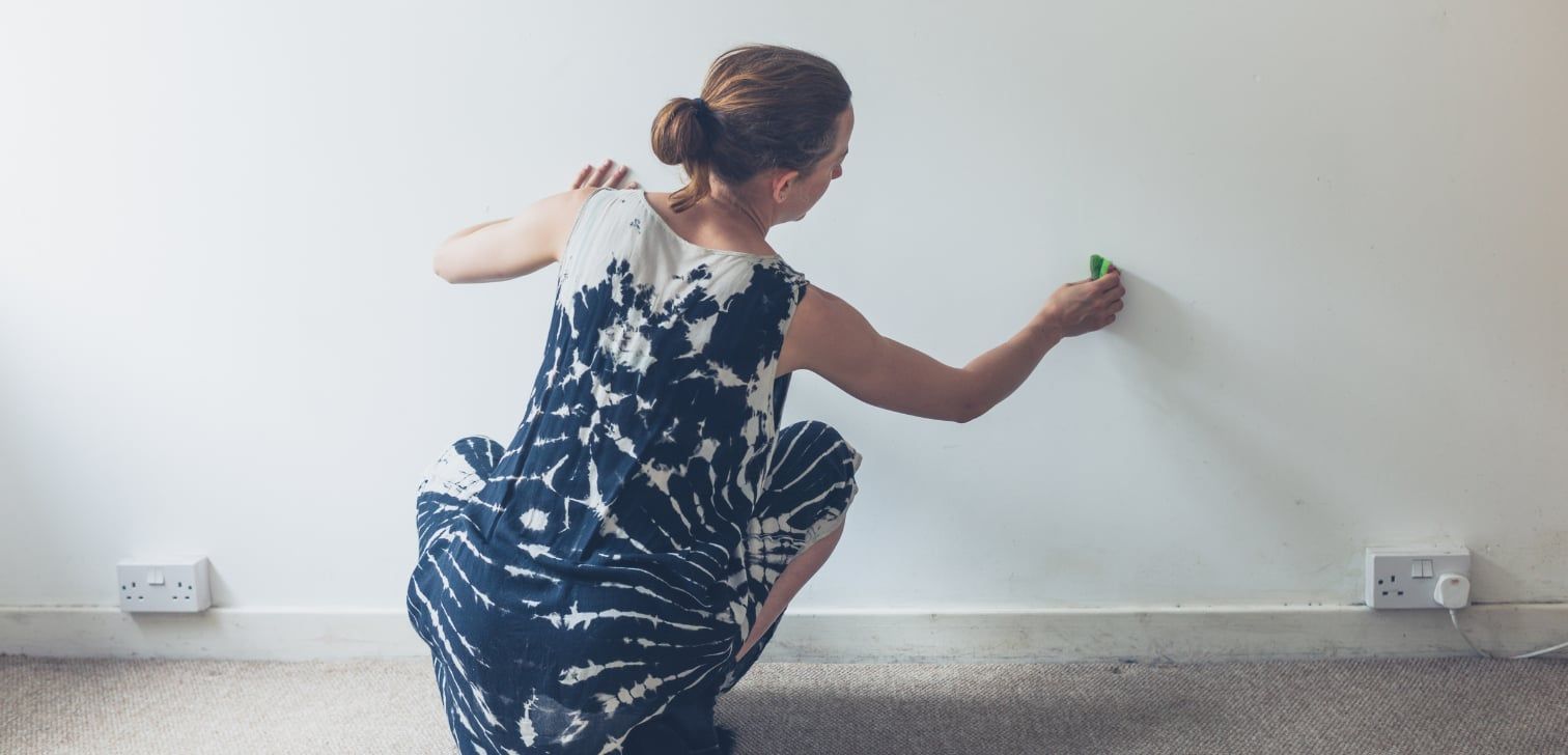 Lessivage d'un mur intérieur